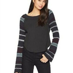 Free People Fairground Thermal Green Top